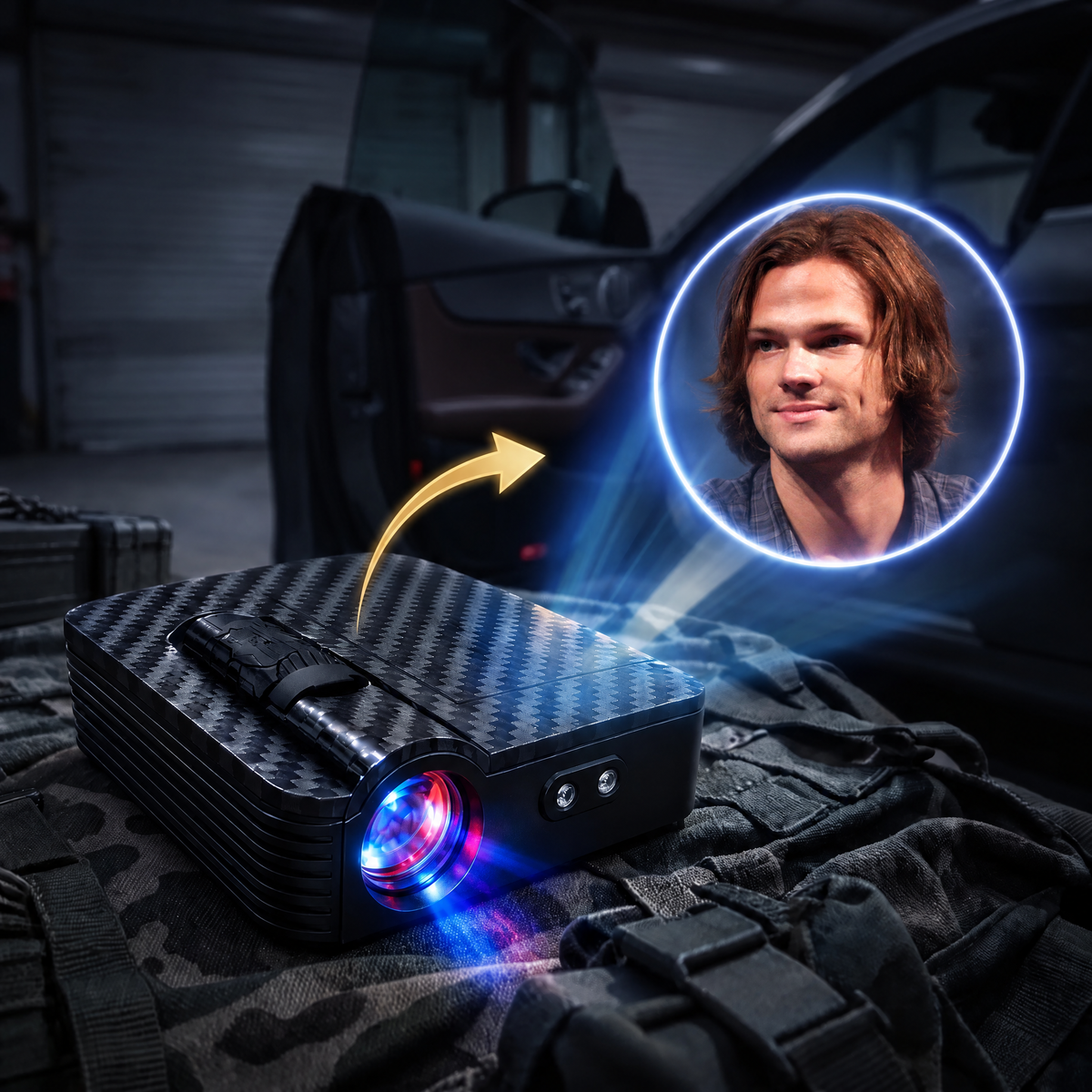 SPN Light car door projector - Sam Winchester